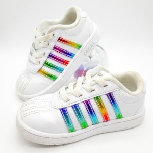 K Swiss Infant Rainbow Striped Sneakers